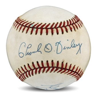 George Steinbrenner and Charlie O. Finley Signed Baseball